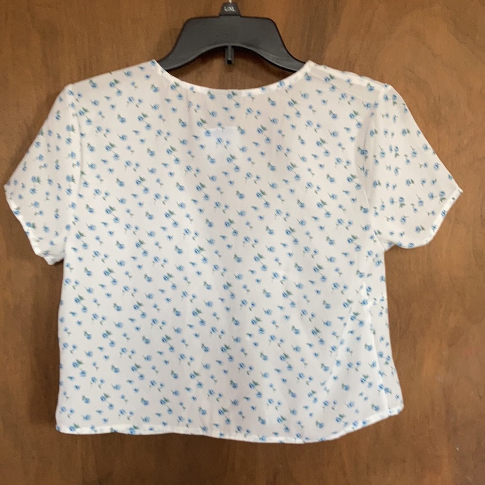 3/$12 Rue21 top floral print top ties in front boho summer casual beach S junior - Picture 14 of 15